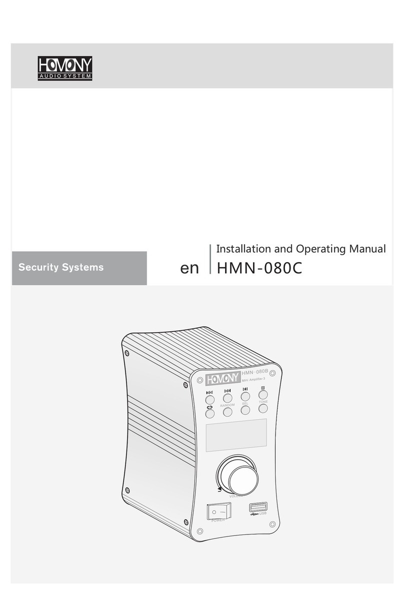Homony HMN-080C Installation and operating manual