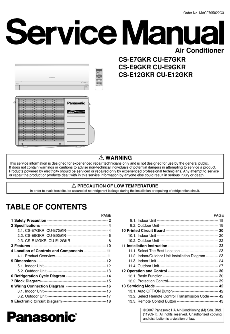 Panasonic CS-E9GKR User manual