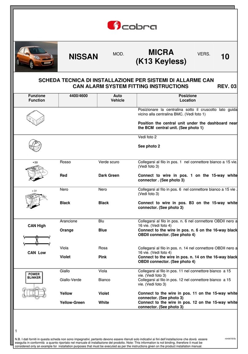 Cobra 4400 Fitting instructions