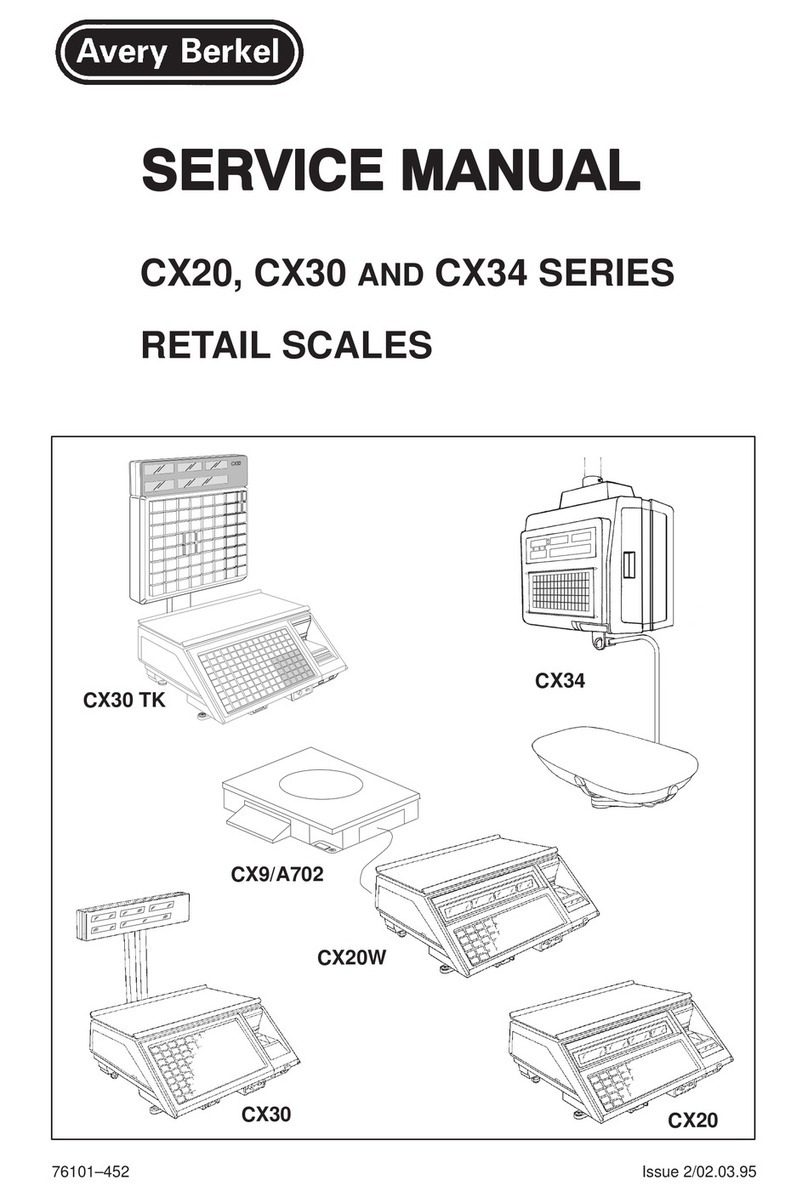 Avery Berkel CX20 SERIES User manual