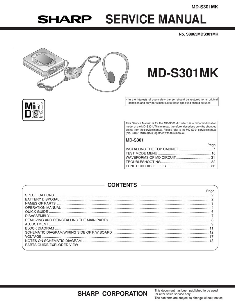 Sharp MD-S301MK User manual