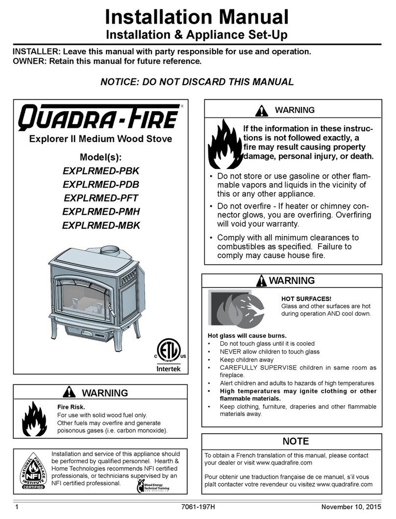 Quadra-Fire XPLRMED-PBK installation manual Quadra-Fire XPLRMED-PBK installation manual