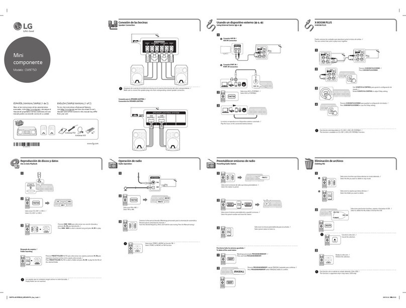 LG CM9750 Specification sheet