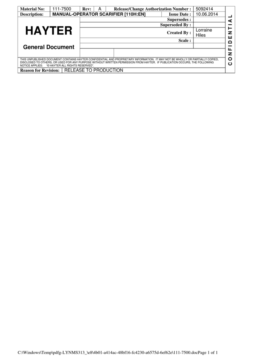 Hayter Scarifier 110H User manual