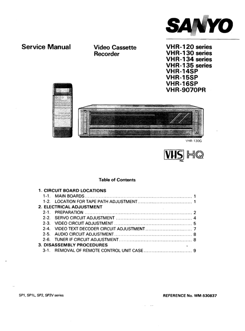 Sanyo VHR-120 Series User manual Sanyo VHR-120 Series User manual