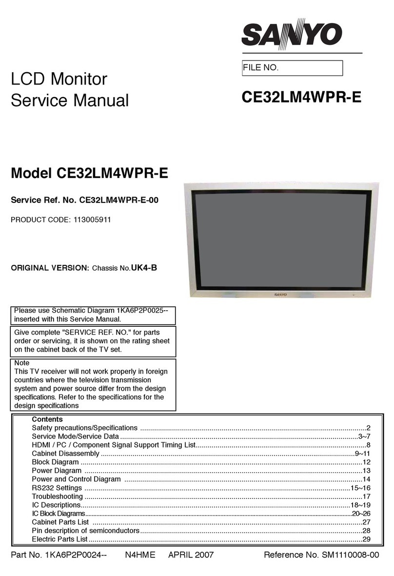 Sanyo CE32LM4WPR-E Service manual