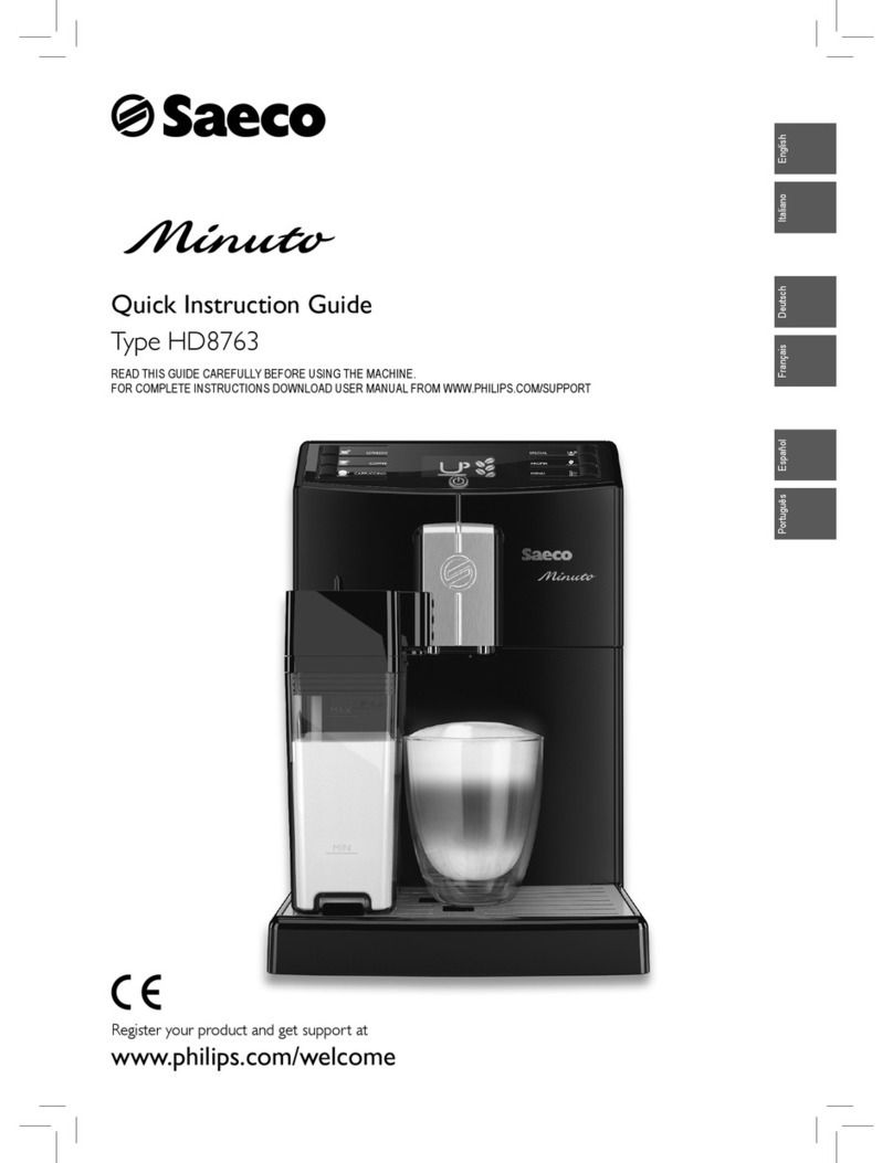Saeco Minuto HD8763 Quick instruction guide