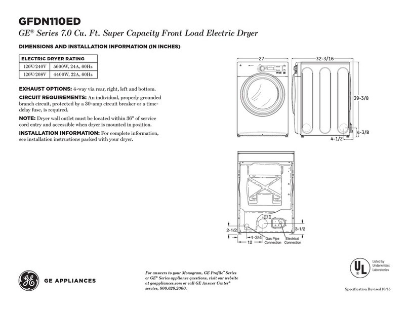 GE GFDN110ED Manual