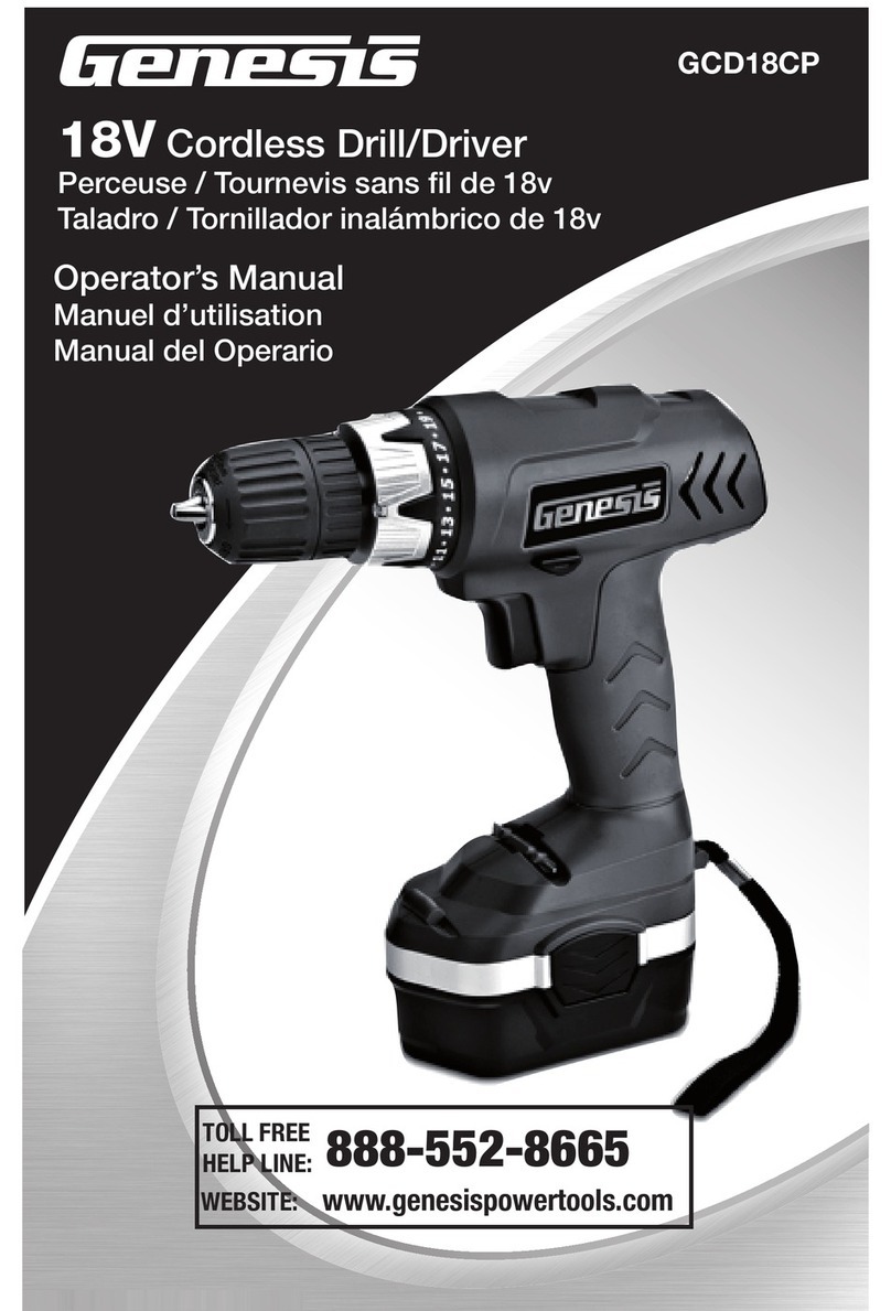 Genesis GCD18CP Operator's manual