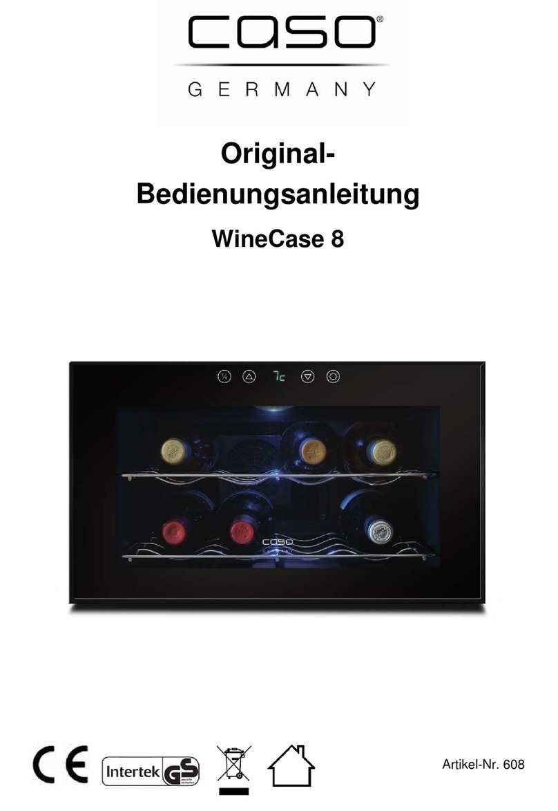 Caso WineCase 8 Installation instructions Caso WineCase 8 Installation instructions