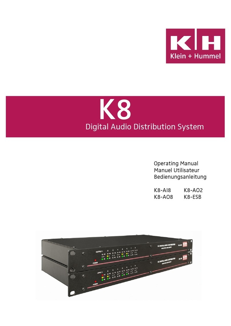 Klein + Hummel K8-AI8 operating manual