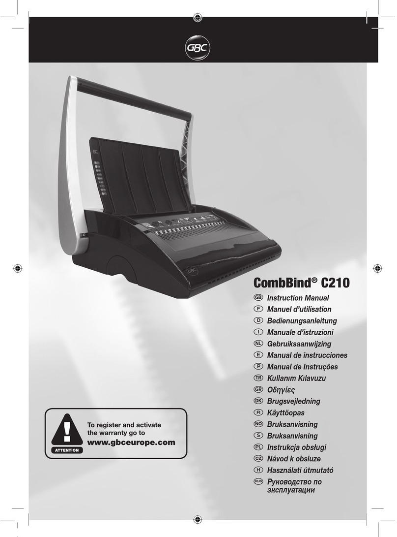GBC C210 instruction manual