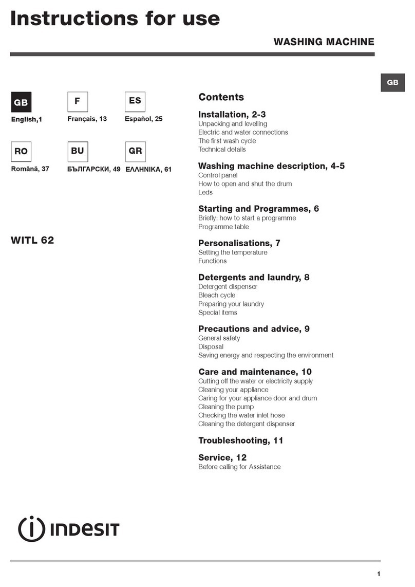 Indesit WITL 62 User manual