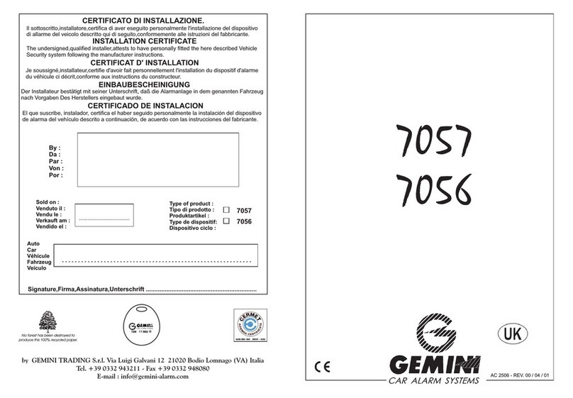 Gemini 7057 User manual