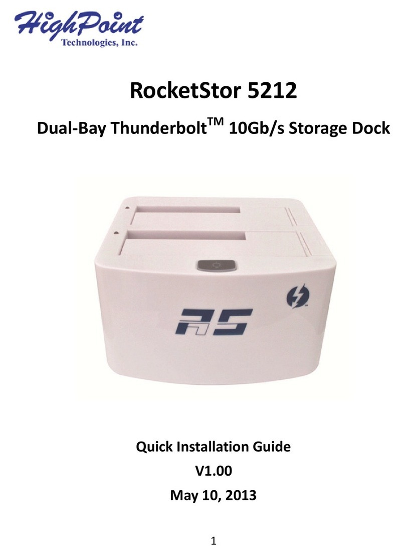 HighPoint rocketstor 5212 Quick installation guide