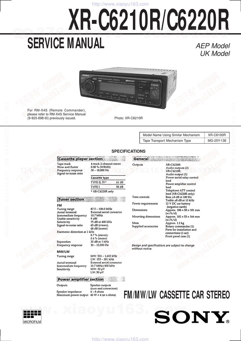 Sony XR-C6210R Service manual
