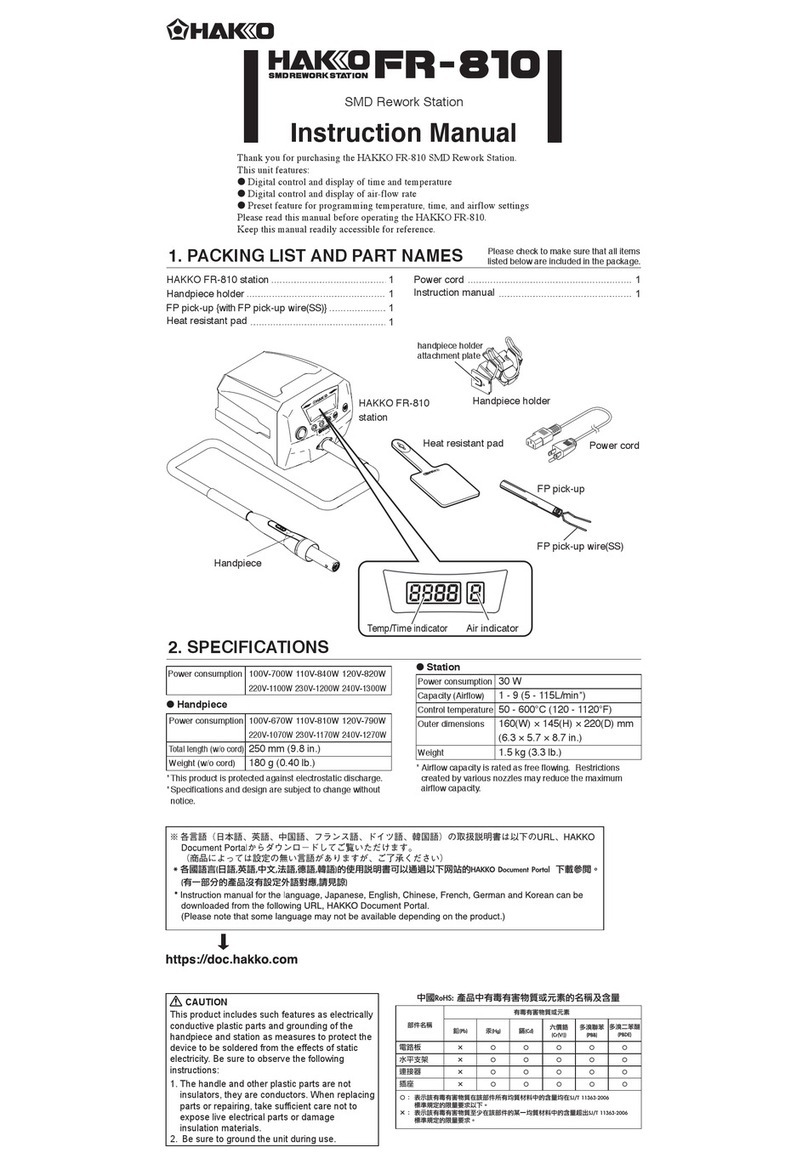 Hakko Electronics FR-810 instruction manual