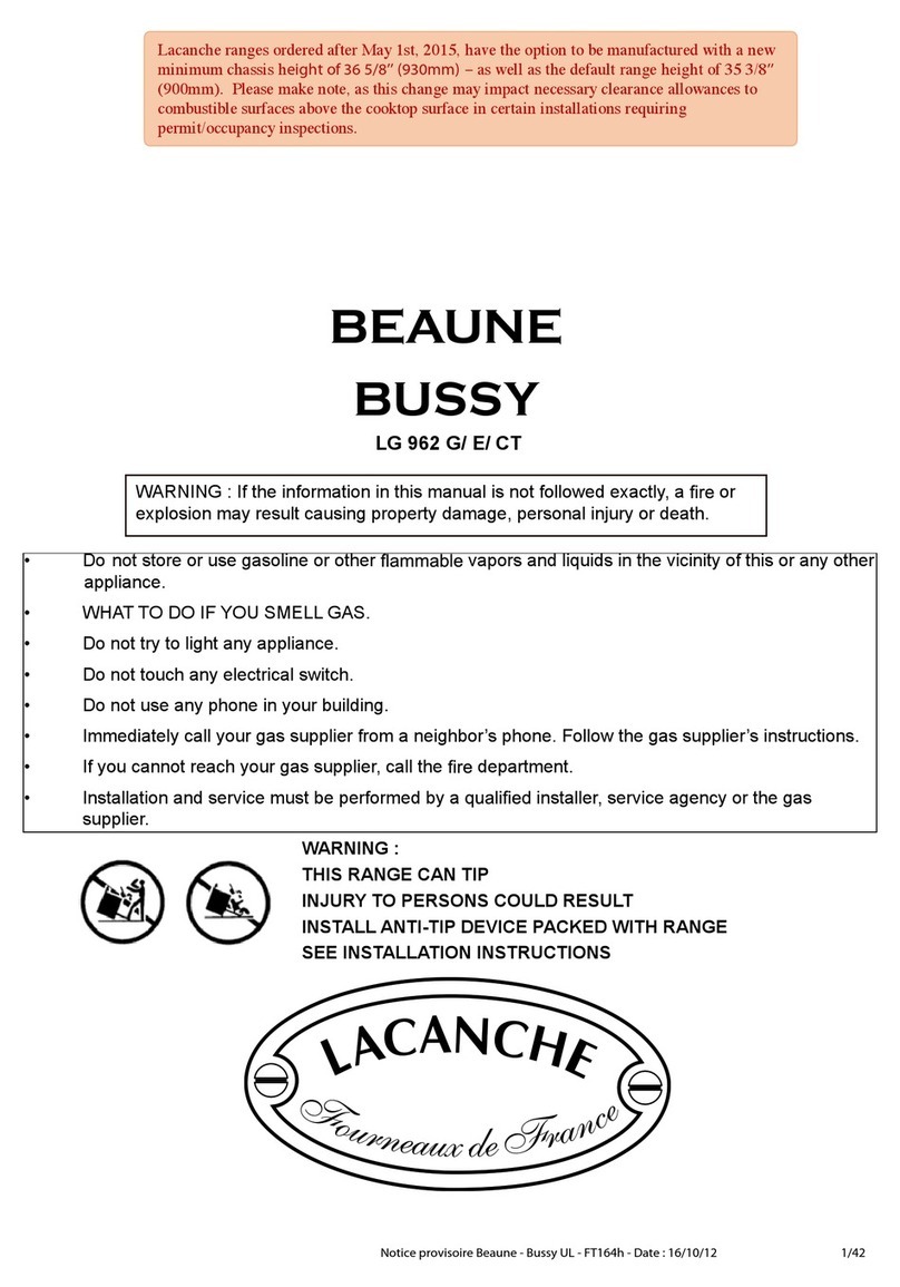 Lacanche BEAUNE manual