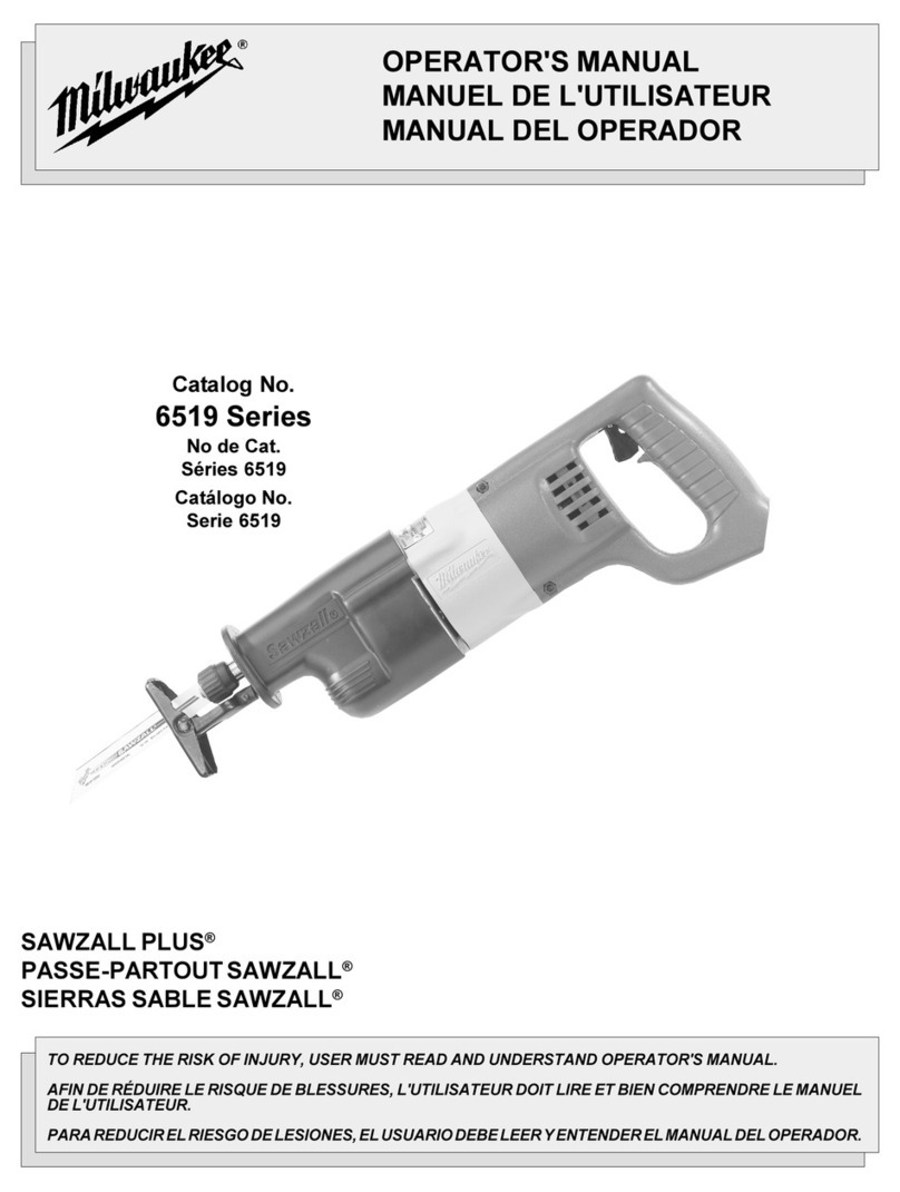 Milwaukee 6519 series Operator's manuar