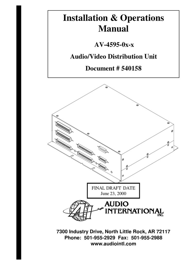 Audio international AV-4595-0x-x Installation and operating manual