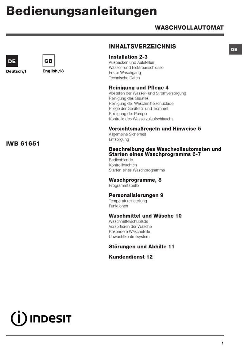 Indesit IWB 61651 Instructions for use
