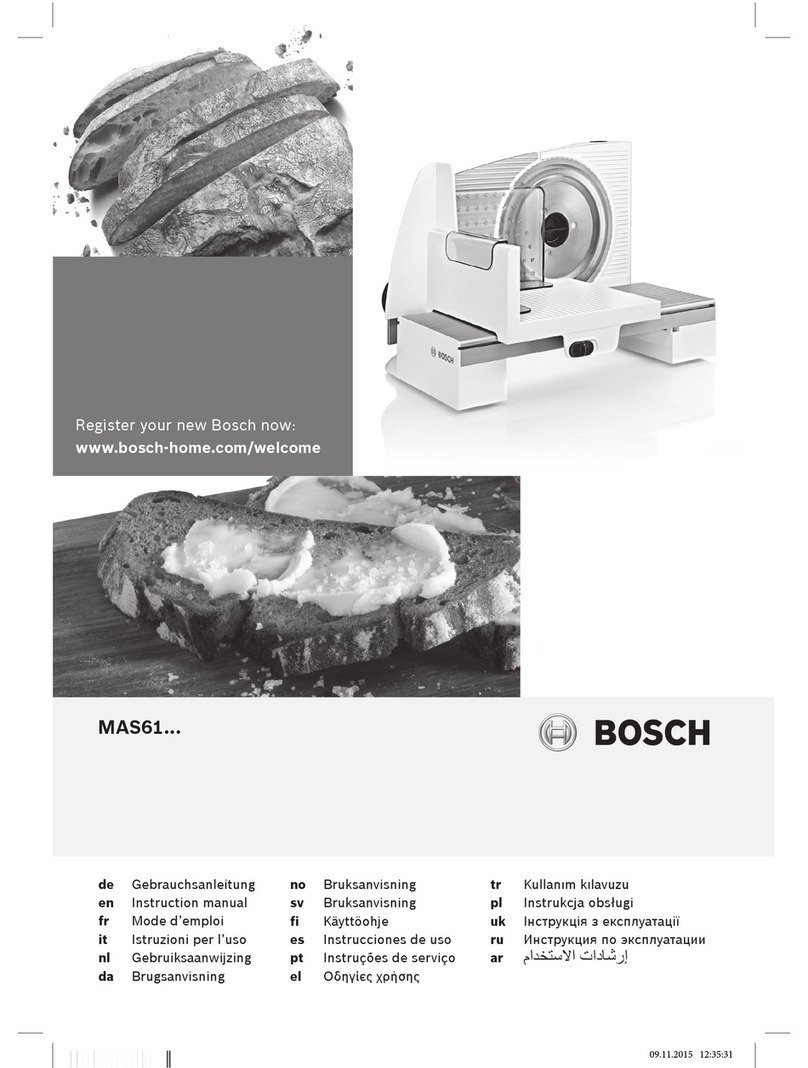 Bosch MAS61 Series instruction manual