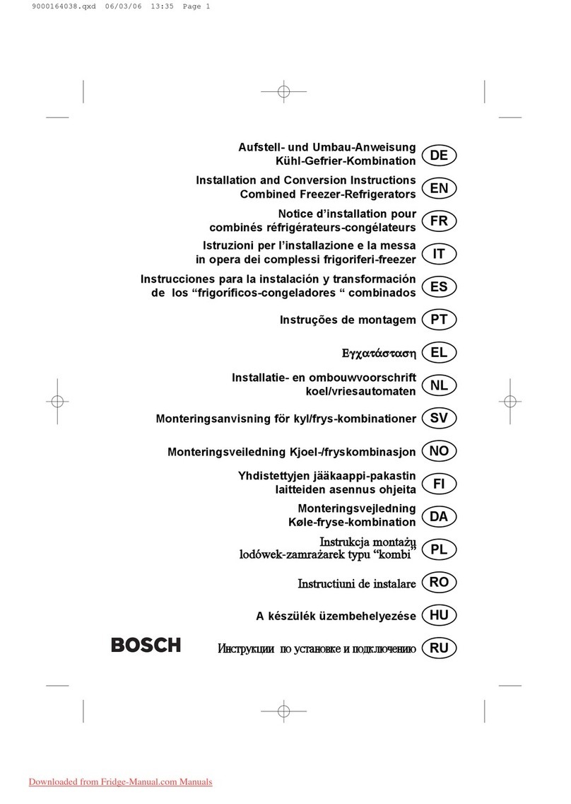 Bosch KGS 36N00 Installation and conversion instructions