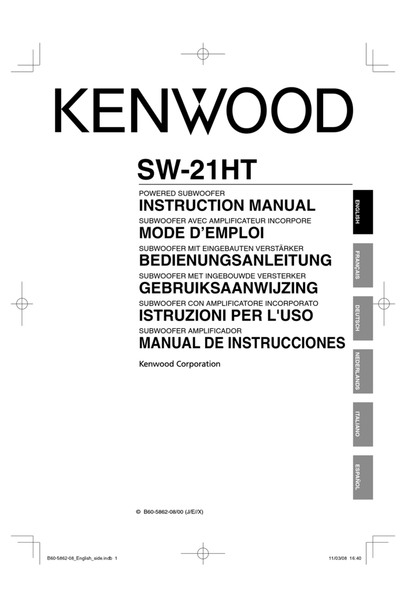 Kenwood SW-21HT User manual Kenwood SW-21HT User manual