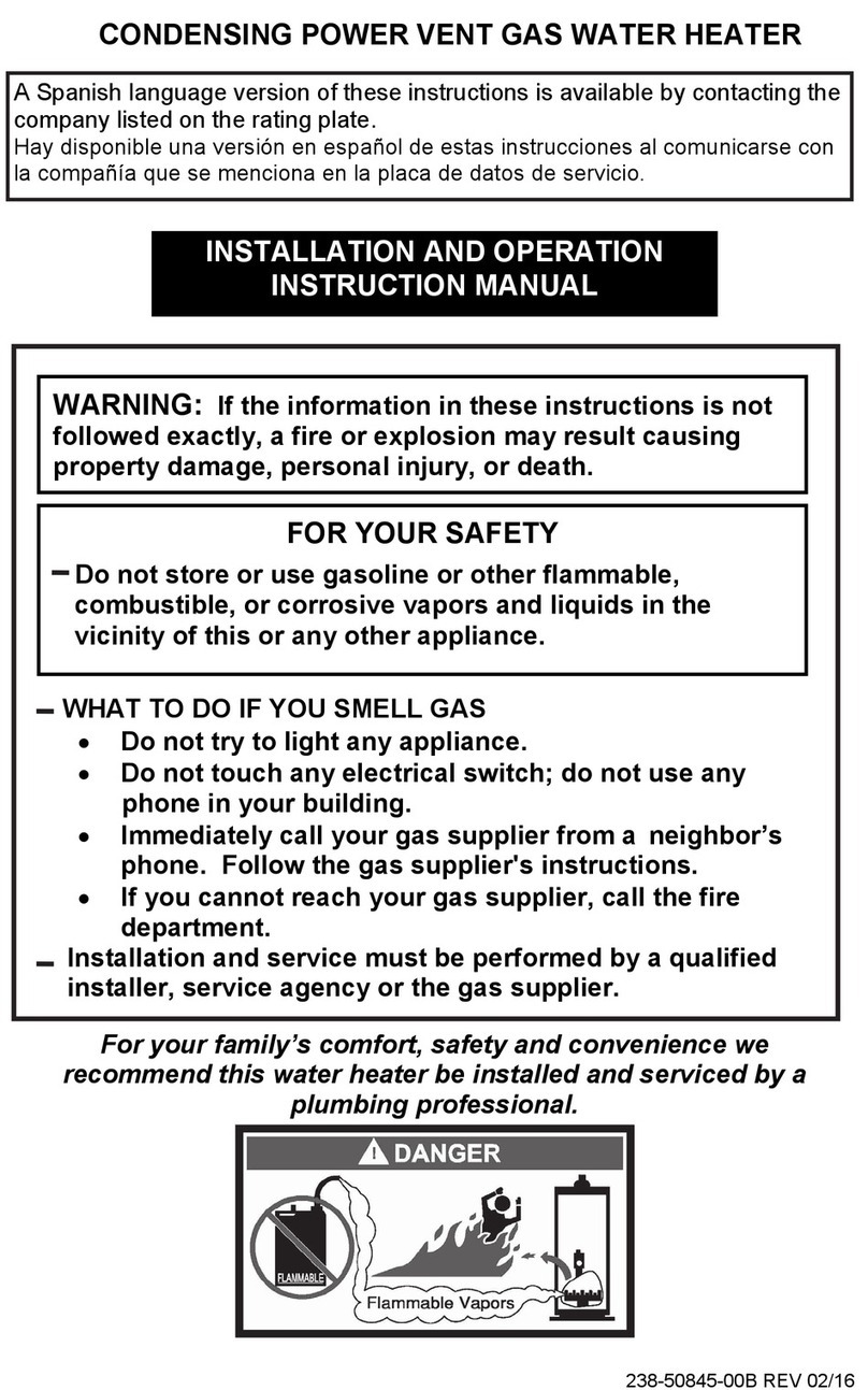 Bradford White D100T instruction manual