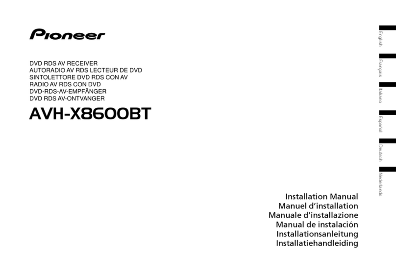 Pioneer AVH-X8600BT installation manual