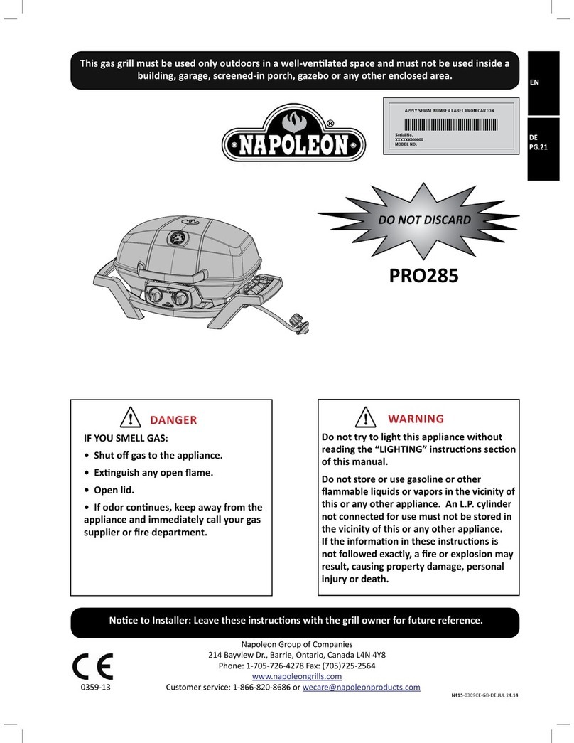Napoleon PRO285 user manual