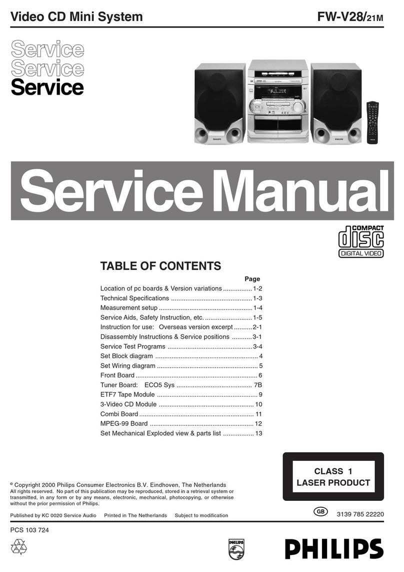 Philips FW-V28 Service manual