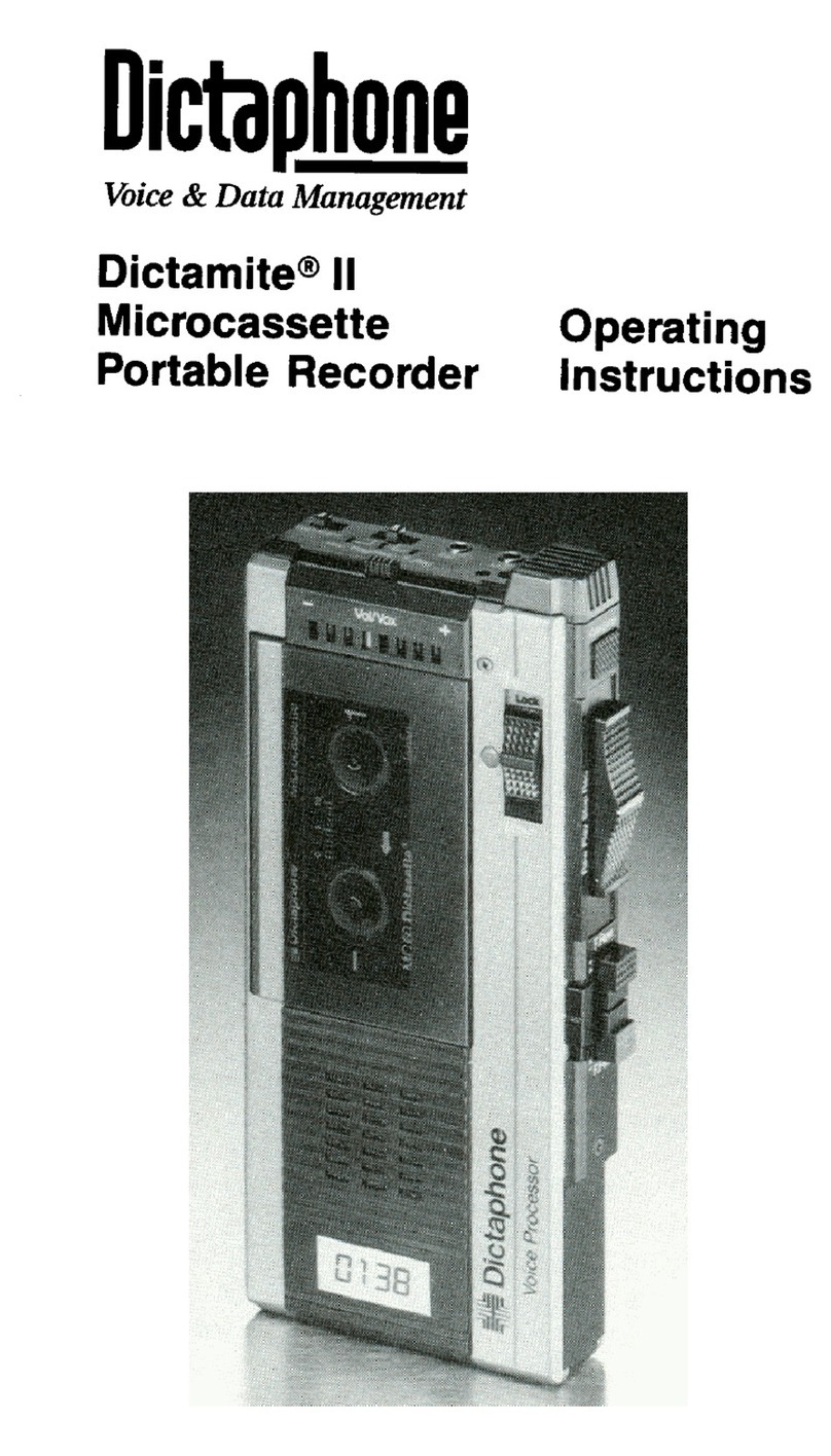Dictaphone Dictamite II User manual