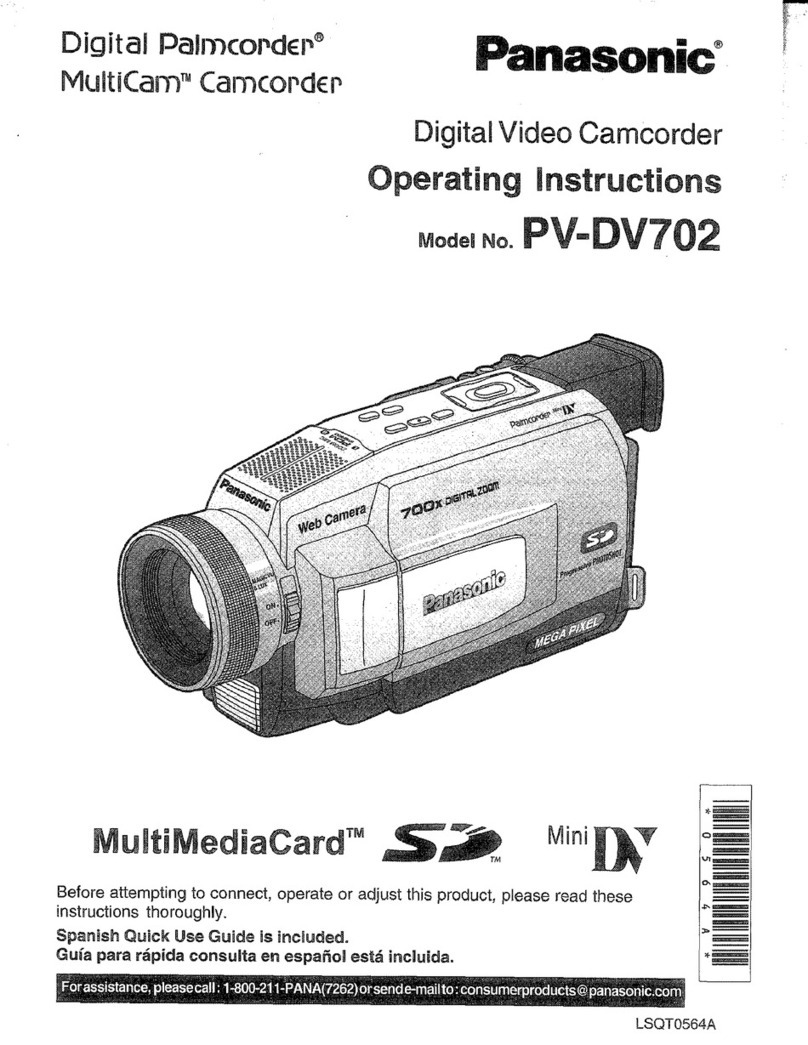 Panasonic Palmcorder MultiCam PV-DV702 User manual