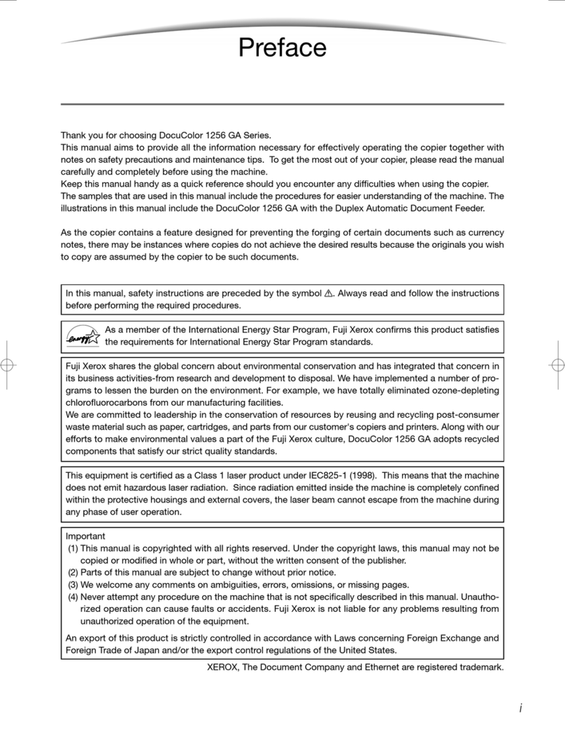Fuji Xerox DocuColor 1256 GA Series User manual