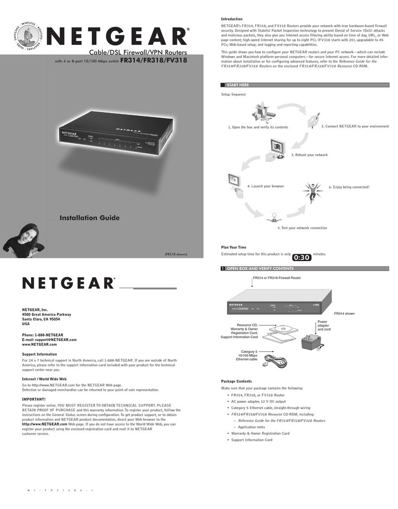 NETGEAR FR314 User manual