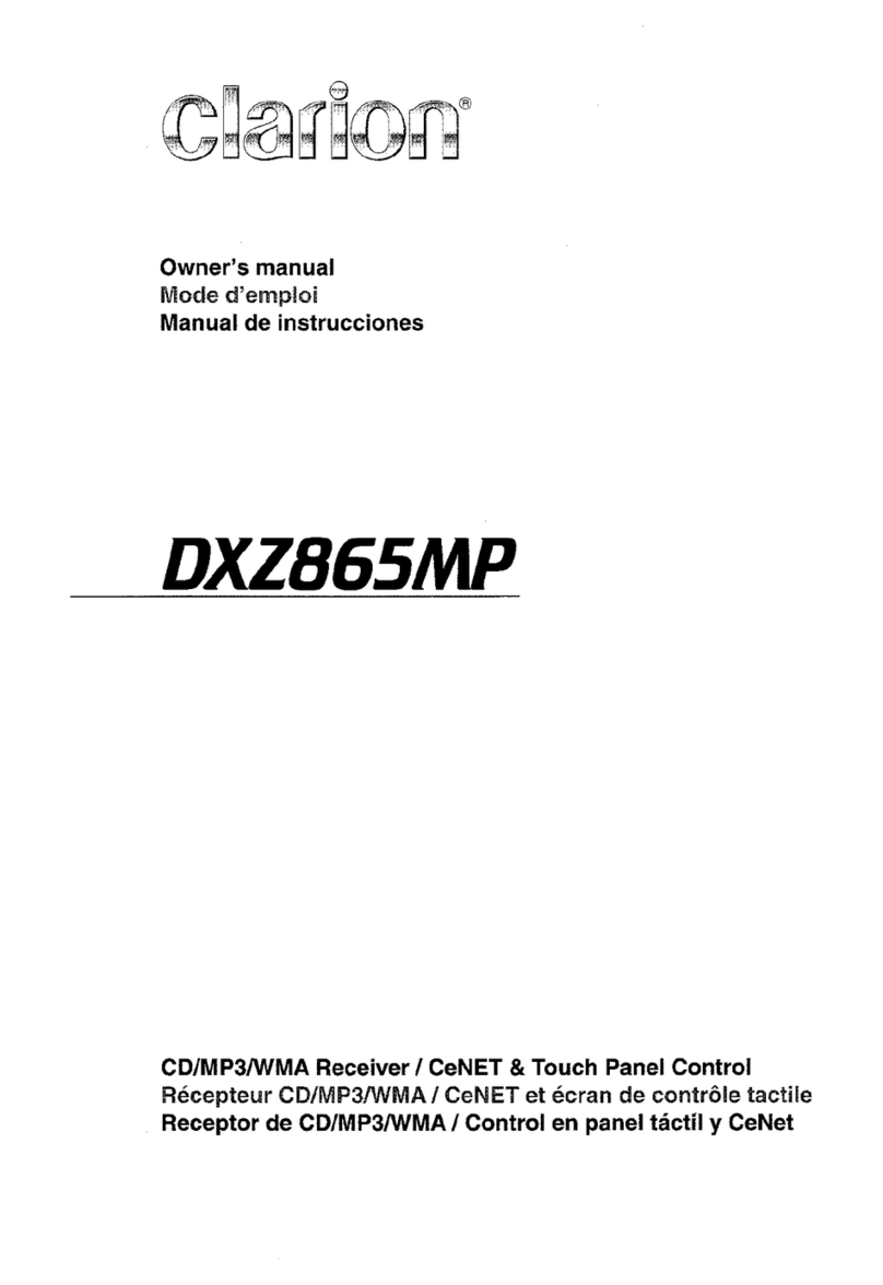 Clarion DXZB6SMP owner's manual