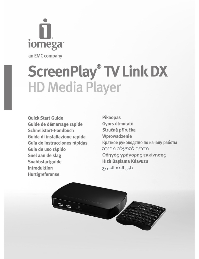 Iomega ScreenPlay TV Link DX User manual Iomega ScreenPlay TV Link DX User manual