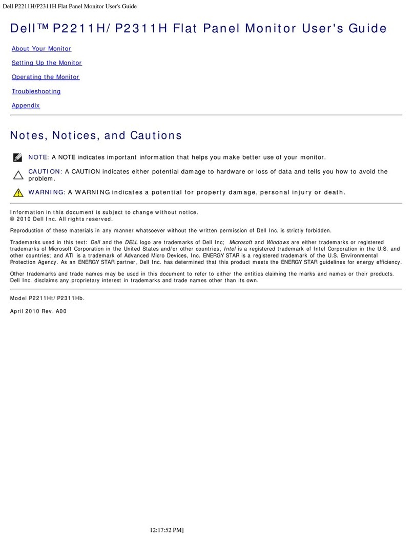 Dell P2211H User manual Dell P2211H User manual