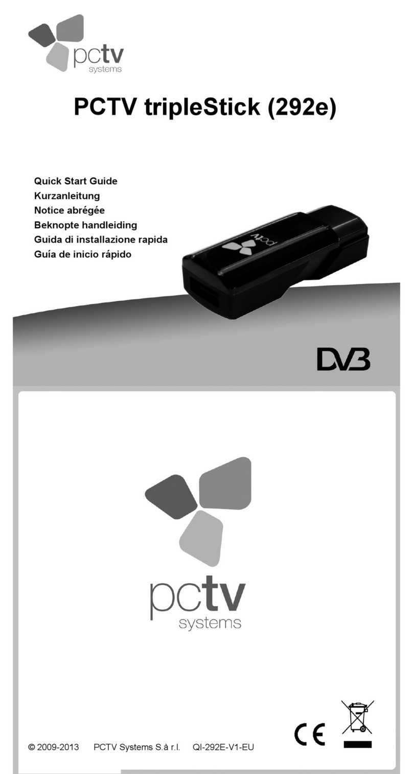 PCTV Systems triplestick User manual