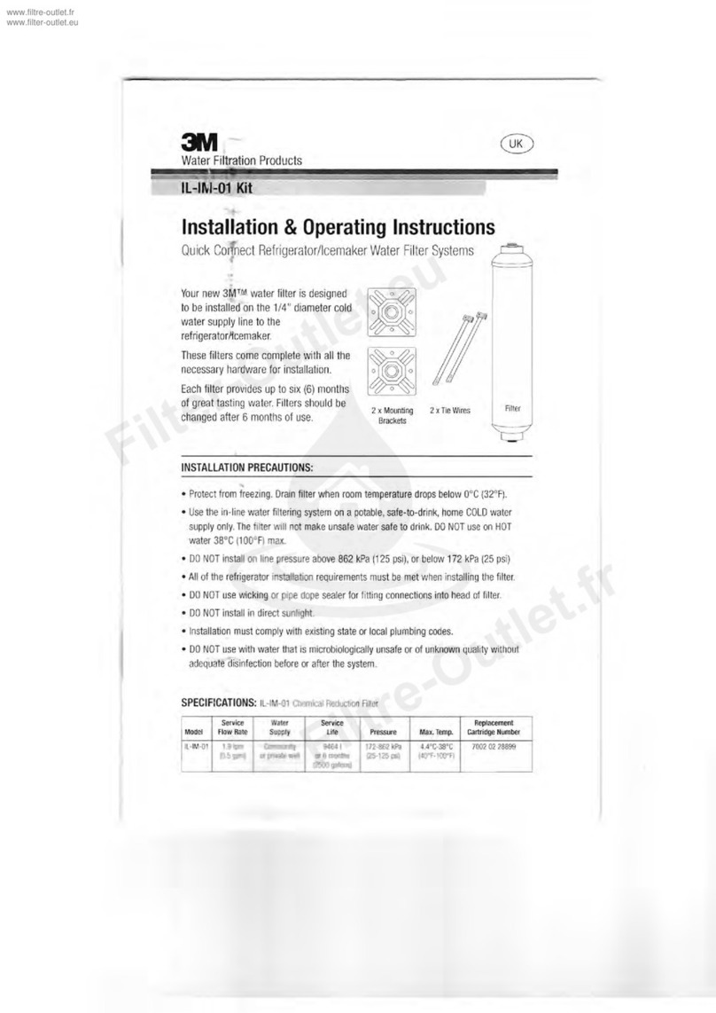 3M AQUA-PURE IL-IM-01 Installation & operating instructions