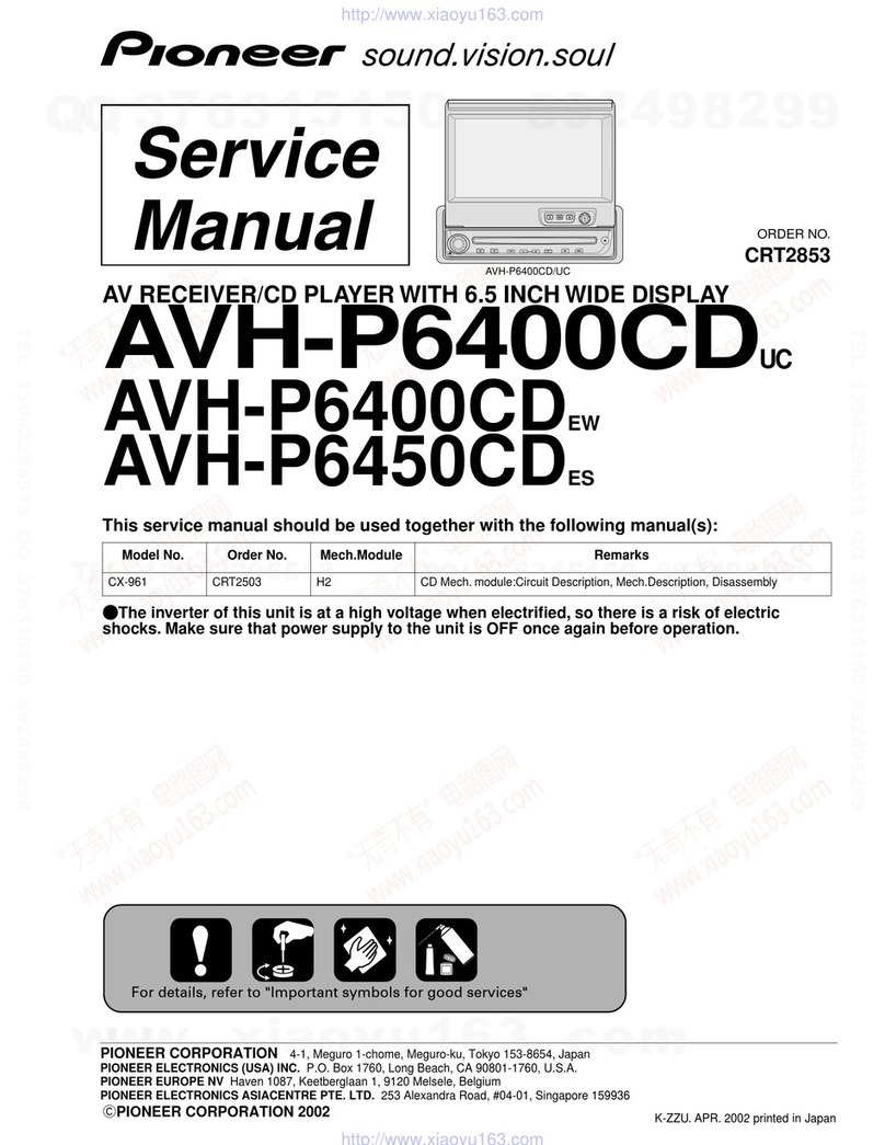 Pioneer AVH-P6400CD User manual