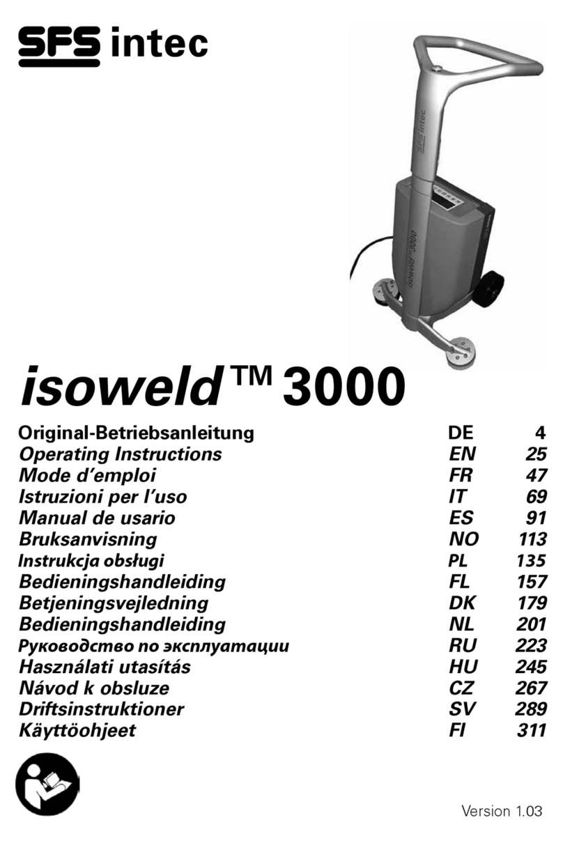 SFS intec isoweld3000 operating instructions