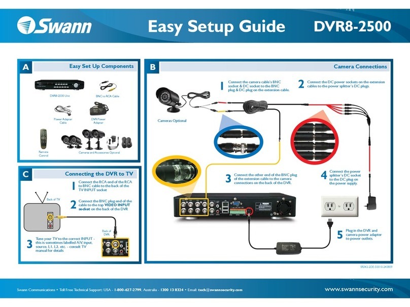 Swann DVR8-2500 Quick start guide