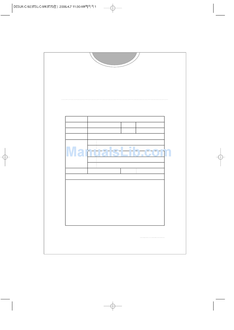 Daewoo KOC-923TSL User manual