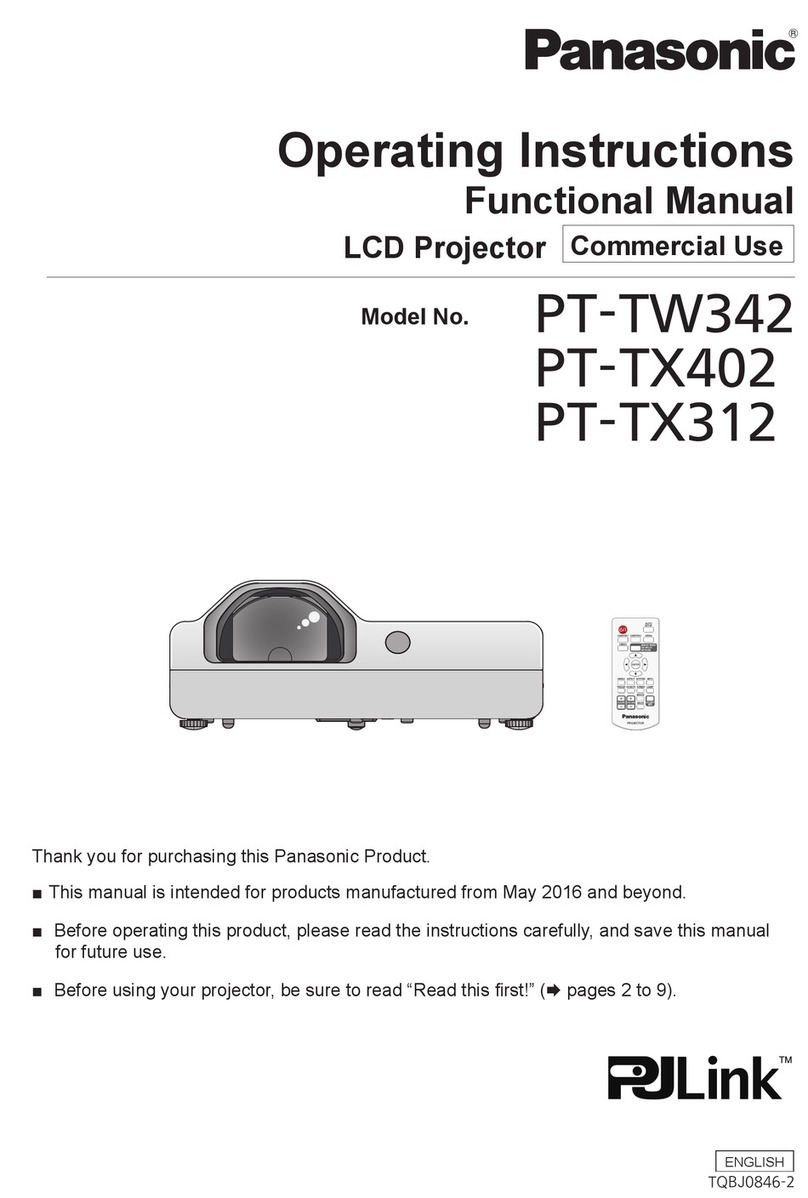 Panasonic PT-TW342 Operation instructions