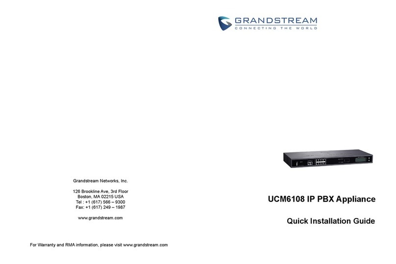 Grandstream Networks UCM6108 Quick installation guide