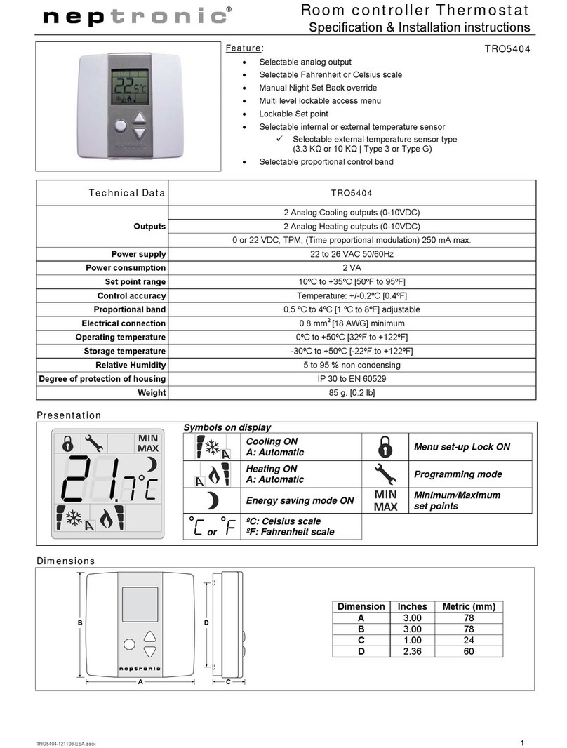 Neptronic TRO5404 User manual