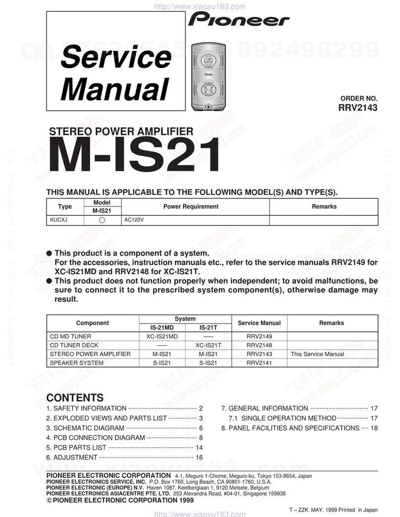 Pioneer M-IS21 User manual