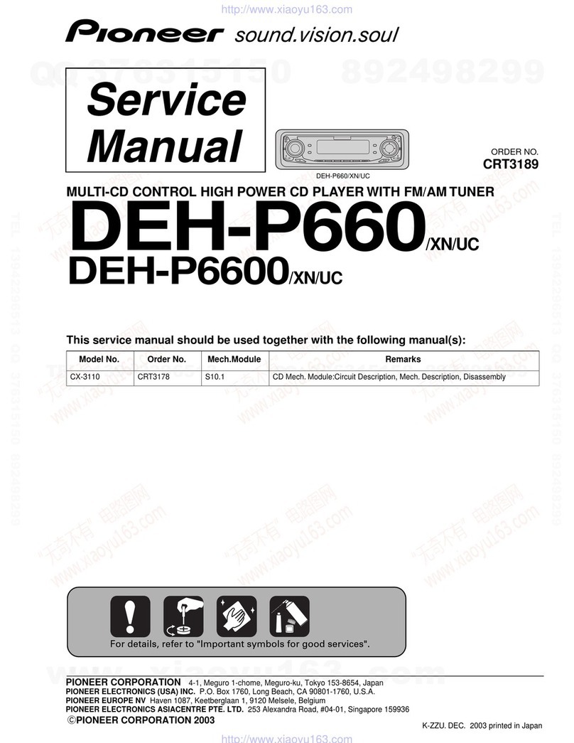 Pioneer Premier DEH-P660 Service manual